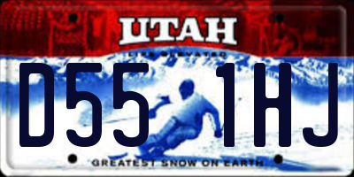 UT license plate D551HJ