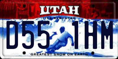 UT license plate D551HM
