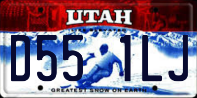 UT license plate D551LJ
