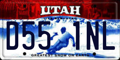 UT license plate D551NL