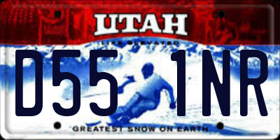 UT license plate D551NR