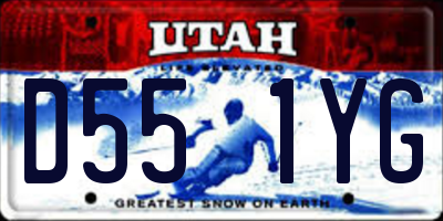 UT license plate D551YG