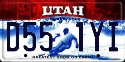 UT license plate D551YI