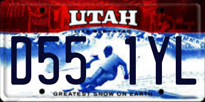 UT license plate D551YL