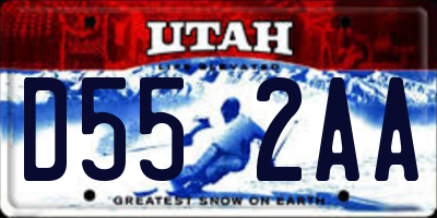 UT license plate D552AA