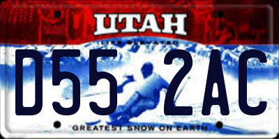 UT license plate D552AC