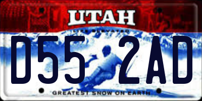 UT license plate D552AD