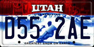 UT license plate D552AE