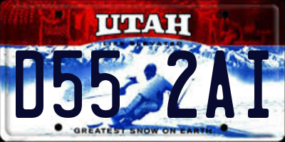 UT license plate D552AI