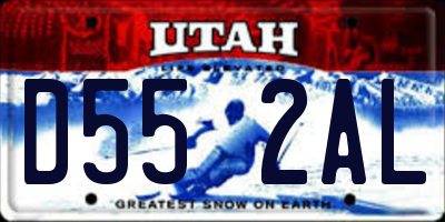 UT license plate D552AL