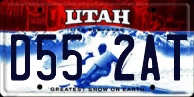 UT license plate D552AT