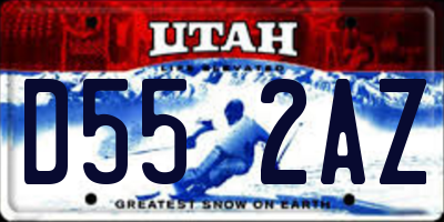 UT license plate D552AZ