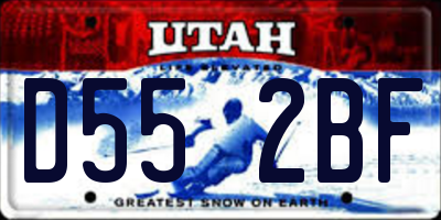 UT license plate D552BF