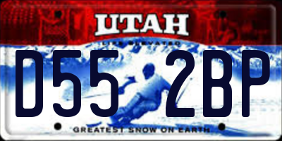UT license plate D552BP