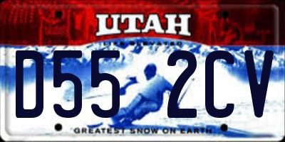 UT license plate D552CV