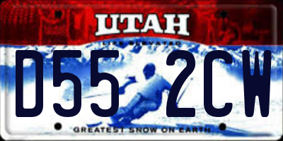 UT license plate D552CW