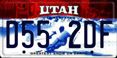 UT license plate D552DF