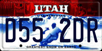 UT license plate D552DR