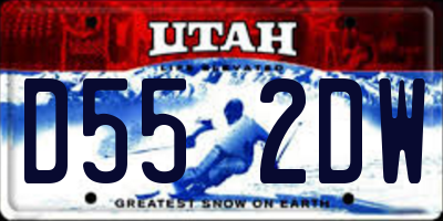 UT license plate D552DW