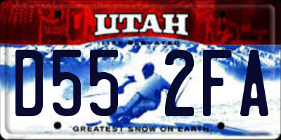 UT license plate D552FA