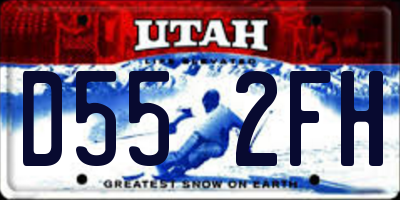 UT license plate D552FH