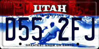 UT license plate D552FJ