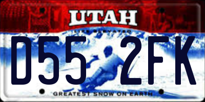 UT license plate D552FK