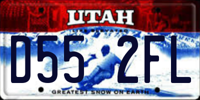 UT license plate D552FL