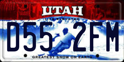 UT license plate D552FM