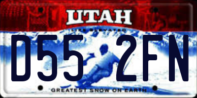 UT license plate D552FN