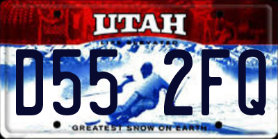 UT license plate D552FQ