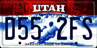 UT license plate D552FS
