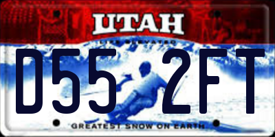 UT license plate D552FT