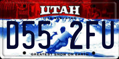 UT license plate D552FU