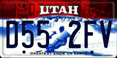 UT license plate D552FV