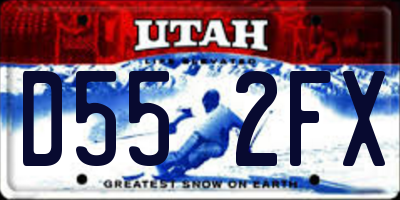 UT license plate D552FX