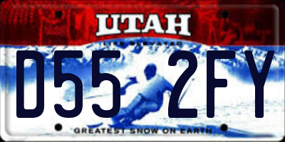 UT license plate D552FY