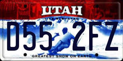 UT license plate D552FZ