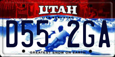 UT license plate D552GA