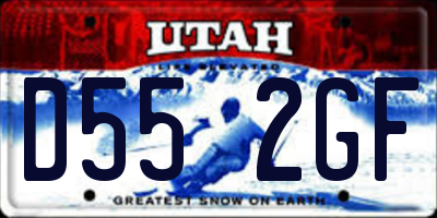 UT license plate D552GF