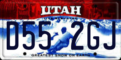 UT license plate D552GJ