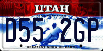 UT license plate D552GP
