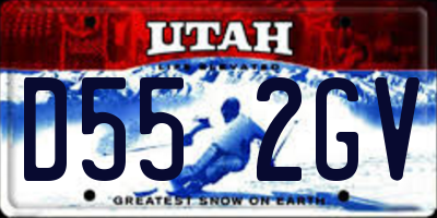 UT license plate D552GV