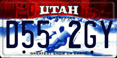 UT license plate D552GY