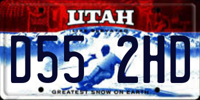 UT license plate D552HD
