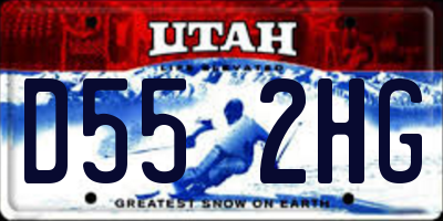 UT license plate D552HG