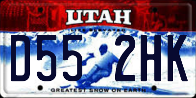 UT license plate D552HK