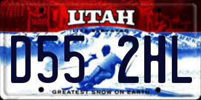 UT license plate D552HL