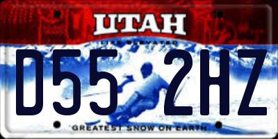 UT license plate D552HZ