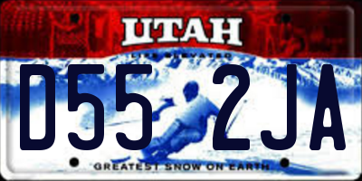 UT license plate D552JA